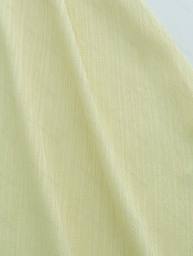 Vestido Midi de Verano para Mujer con Cuello en V Corte en A Elegante