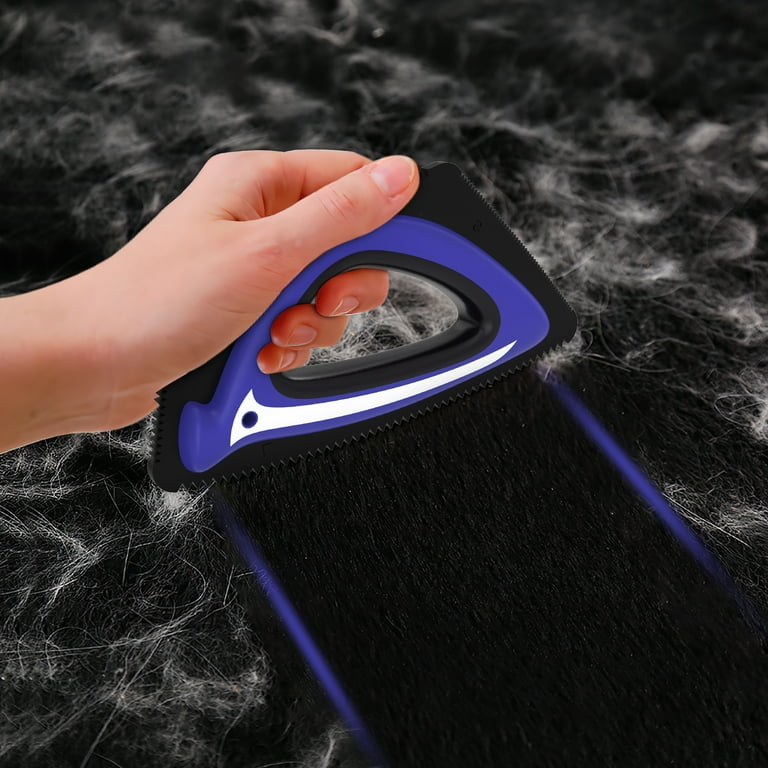 Removedor de Pelo para Mascotas PcEoTllar Reutilizable Azul con Triple Borde para Sofás y Alfombras