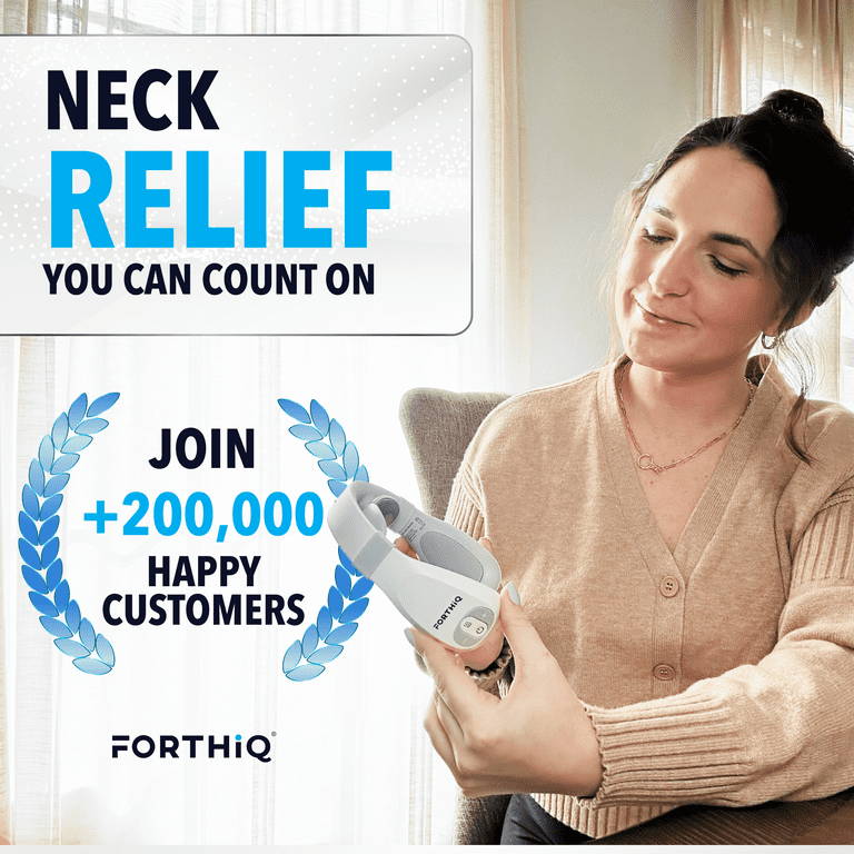 Masajeador de Cuello FORTHiQ Inalámbrico con Calor y 15 Niveles