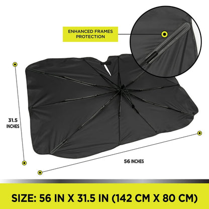 Parasol Parabrisas Auto Drive Tipo Paraguas Plegable UV 142 cm