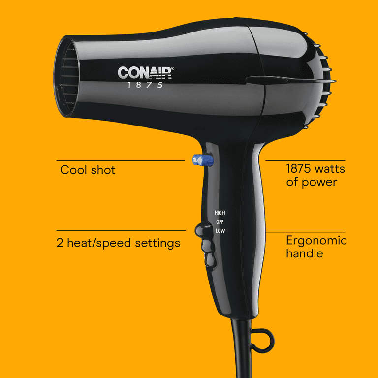 Secador de Cabello Conair 1875W con Concentrador Negro