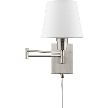 Aplique de Pared Avec Níquel Cepillado Ajustable con Pantalla