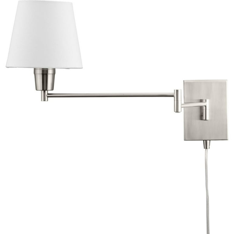 Aplique de Pared Avec Níquel Cepillado Ajustable con Pantalla