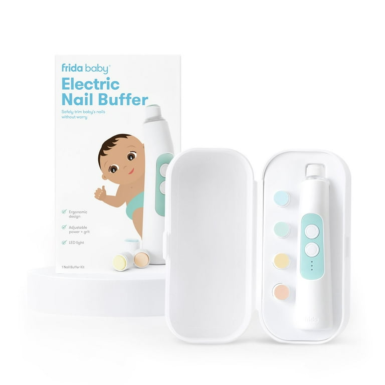 Limador Eléctrico de Uñas Frida Baby con Luz LED y 4 Cabezales