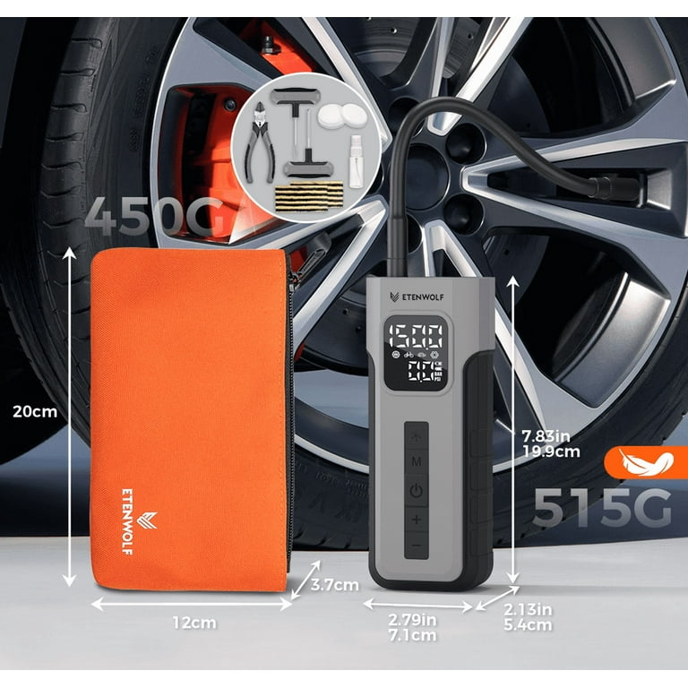 Inflador de Neumáticos Portátil ETENWOLF 150 PSI con Batería