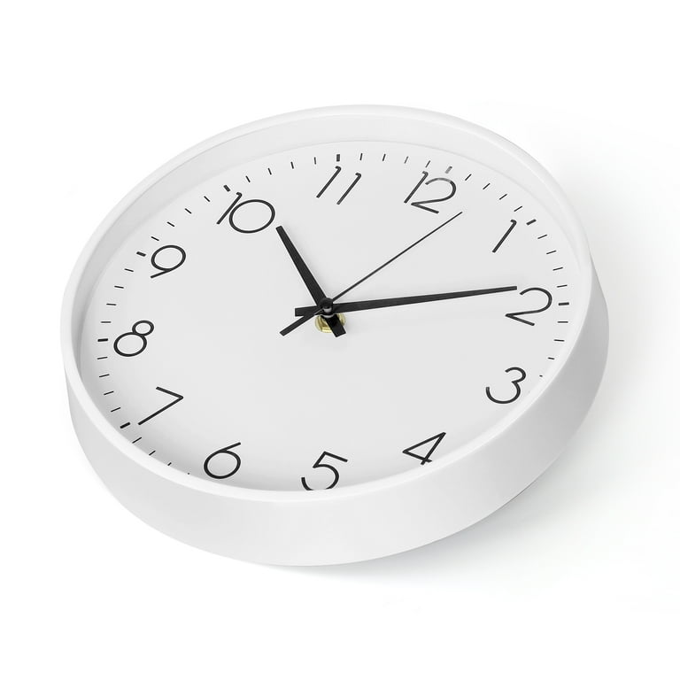Reloj de Pared Oumilen 25 cm Silencioso Blanco Diseño Minimalista