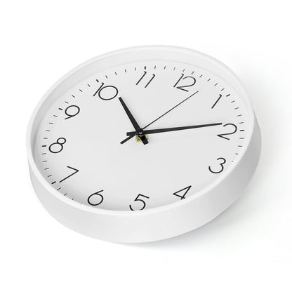 Reloj de Pared Oumilen 25 cm Silencioso Blanco Diseño Minimalista