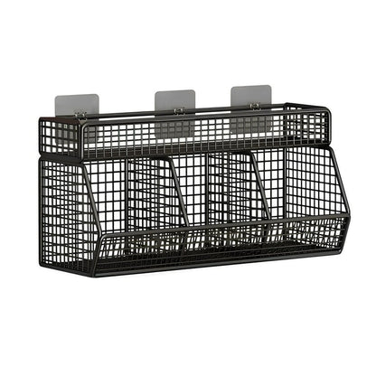 Estante de Pared Cocina Dienrx Metal Malla Organizador Negro