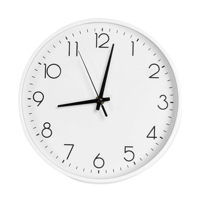 Reloj de Pared Oumilen 25 cm Silencioso Blanco Diseño Minimalista