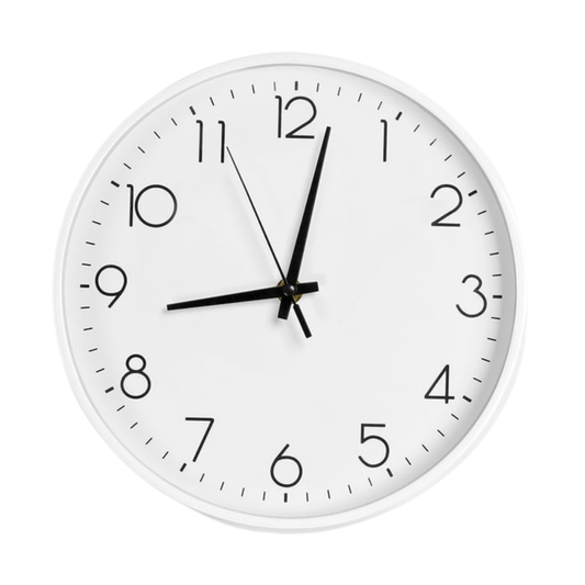 Reloj de Pared Oumilen 25 cm Silencioso Blanco Diseño Minimalista