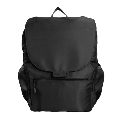 Mochila Pañalera Jool Baby Relay Negra con Cambiador y Bolsillos