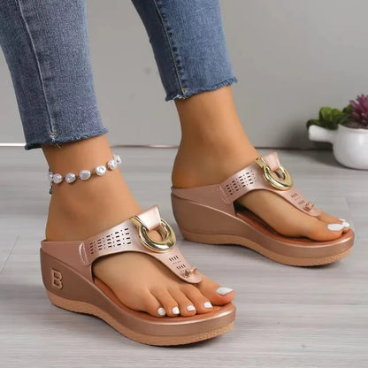 Sandalias de Mujer con Cuña Media Cómodas para Verano Casual