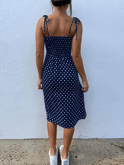 Vestido de Verano para Mujer con Lunares y Cuello en V Casual