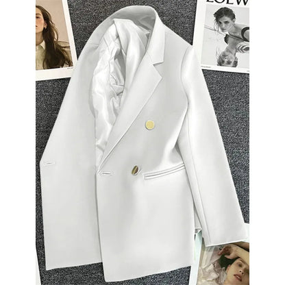 Blazer Elegante para Mujer de Doble Botonadura Corte Recto Formal