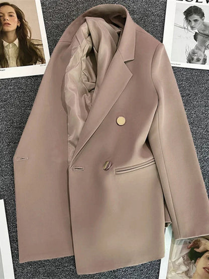 Blazer Elegante para Mujer de Doble Botonadura Corte Recto Formal