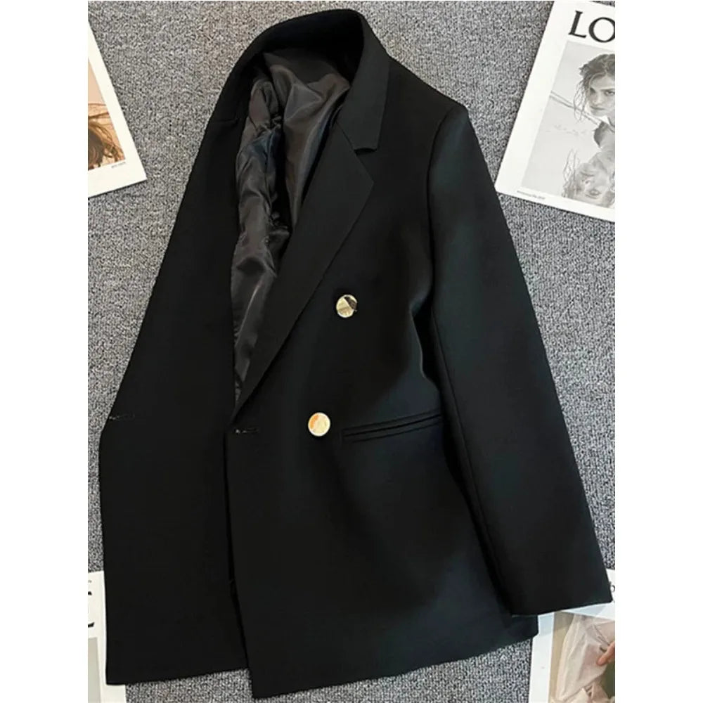 Blazer Elegante para Mujer de Doble Botonadura Corte Recto Formal