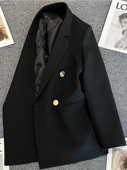 Blazer Elegante para Mujer de Doble Botonadura Corte Recto Formal