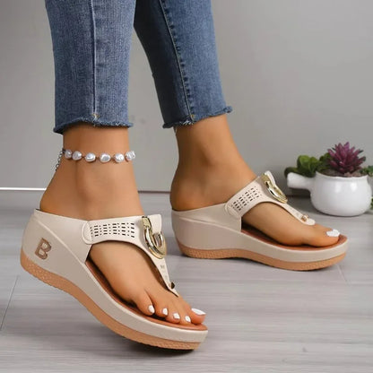 Sandalias de Mujer con Cuña Media Cómodas para Verano Casual