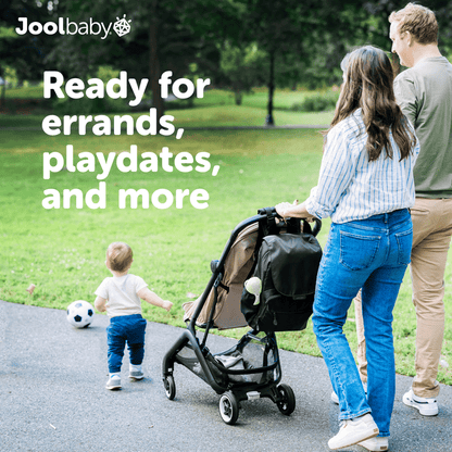 Mochila Pañalera Jool Baby Relay Negra con Cambiador y Bolsillos